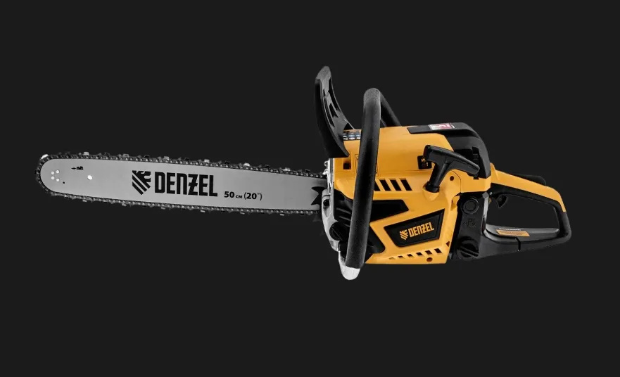 Купить Пила цепная бензиновая DENZEL DS-5820, шина 50 см, 58 см3, 3.6 л.с, шаг 0,325, 76 звеньев